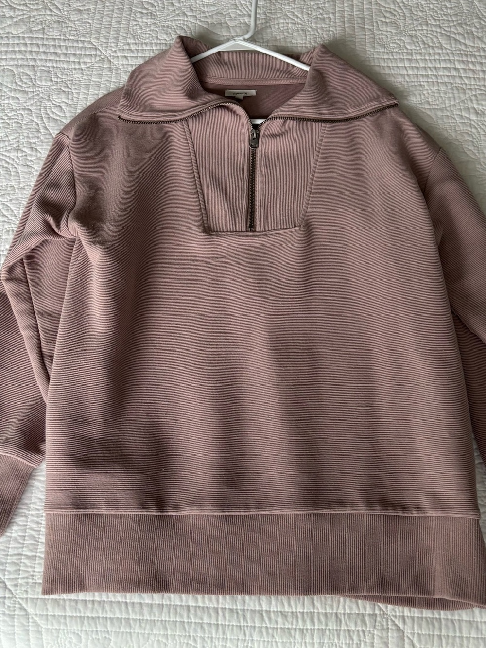 Maurices Mauve Half-Zip Pullover Sweatshirt